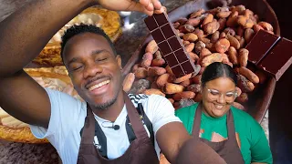 She shows How to make her Chocolate | Street Food 🇩🇴