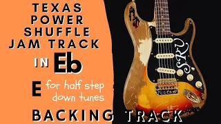 Guitar Backing Track | Texas Power Shuffle Blues Jam track in Eb | E for half step down tunes