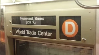 On Board R68 (D) Train From Norwood 205th Street to Chambers Street via 8th Avenue Line