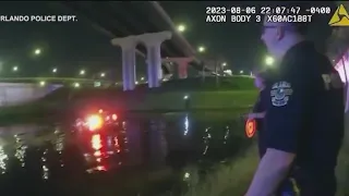 Orlando officers recount incredible water rescue after driver crashed into pond
