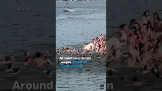 Pier crowded with students collapses suddenly #Shorts