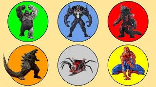 King Of Monster ; Godzilla, Kong, Venom, Choo Choo Charles, Spiderman, Arch Belial