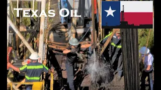 Texas Oil Well Workover Rig Tripping pipe and sucker rod Oilfield Life