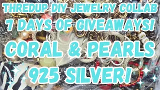 925 SILVER 😍 Thredup DIY 5lb Jewelry Jar Unboxing 7 Days of Giveaways Collab #jewelryunboxing