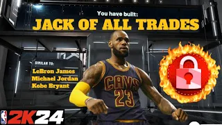 *NEW* RARE JACK OF ALL TRADES BUILD IN NBA 2K24! SUPER RARE OVERPOWERED DEMIGOD BUILD IN NBA 2K24!