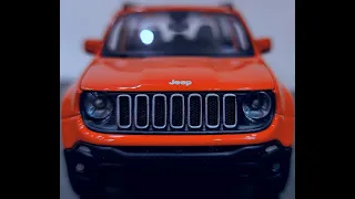 Unboxing of different scale models of the Jeep Renegade SUV