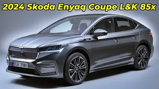 New 2024 Skoda Enyaq Coupé L&K 85x (Platinum Grey) - Exterior and Interior Detailed