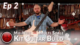Ep 2 - Shred - Carving the Body & Top - How to Build a UNIQUE Multi-Scale Kit Guitar