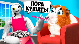 МОЯ ЗЛАЯ НЯНЯ РОБОТ Часть 2! - Кузя и Бузя Одни Дома - 24 Часа Челлендж