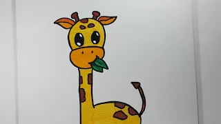 How to Draw a Giraffe easy | Art for Kids