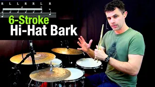6-Stroke Hi-Hat Bark - Drum Lesson #musician #musicians #drums #drummer #drumlessons #learning