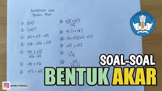 KUMPULAN SOAL BENTUK AKAR‼️LANGSUNG NGERTI