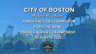 Public Facilities Commission Meeting: Public Facilities Department 12-14-22