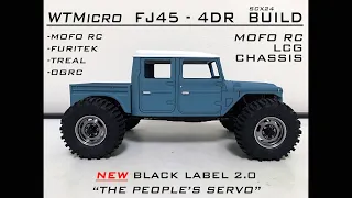 SCX24 TOYOTA FJ45-4DR BUILD: WT MICRO BODY, MOFO BLACK LABEL 2.0, NANO BAM, C.F. LCG RAILS, FURITEK