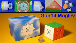 Gan 14 Maglev UV 3x3x3 puzzle- 1296 adjustments, disassembly, solve etc