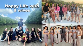 One Thai man lives with his Eight wives