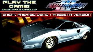 Play the GAME! | Need For Speed III Hot Pursuit [PC] | Sneak Preview Demo - PRE-BETA Version