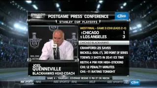 NBC post game show part 4. Joel Quenneville presser. 6/4/13 Chicago Blackhawks vs LA KingsNHL Hockey