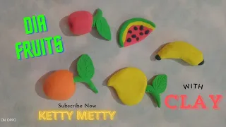 DIYA CLAY FRUITS🍍🍎🍓🍇|CLAY ACTIVITY| HOW TO MAKE FRUITS WITH CLAY AT HOME|KIDS VIDEO