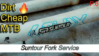 Suntour XCT Fork Service: Dirt Cheap Mountain Bike Build Series Part 6