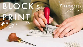 DIY Stamps  🖼️  Linocut Process (calm sketching, carving, block printing)
