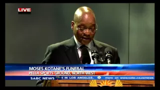 President Zuma paying tribute to Kotane