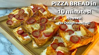 PIZZA IN 10 MINUTES | AIR FRYER BREAD PIZZA | EASY PIZZA NO DOUGH NEEDED