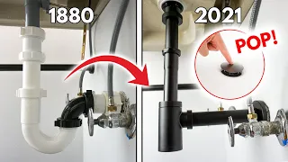 How To Install A Bottle Trap With POP-UP Drain Stopper To Replace Your Old P-Trap | P-Trap UPGRADE!