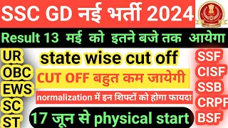 SSC GD result 2024 date out। SSC GD cut off 2024। SSC GD physical cut off।#sscgdcutoff।#sscgdresult