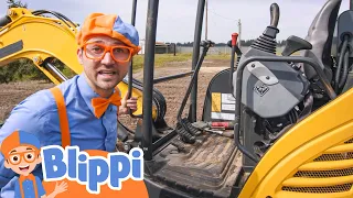 Blippi Learns About Bulldozers and Excavators! Construction Vehicles for Kids | Educational Videos