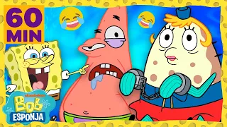 ¡Una hora con los momentos MÁS DIVERTIDOS de Bob Esponja! | Bob Esponja en Español