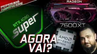 É HOJE! NVIDIA APRESENTA RTX 40 SUPER? AMD enfim mostra novas APUS 8000G + RX 7600XT? Bora conferir