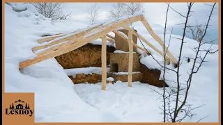 He began to build a dugout in the winter.  Alone