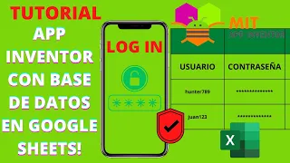 CREA UN LOG IN EN APP INVENTOR CON BASE DE DATOS EN GOOGLE SHEETS