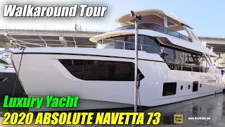 2020 Absolute Navetta 73 Luxury Yacht - Walkaround Tour - 2020 Miami Yacht Show