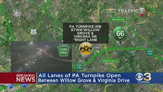 All Lanes Of Pennsylvania Turnpike Open Following Westbound Crash