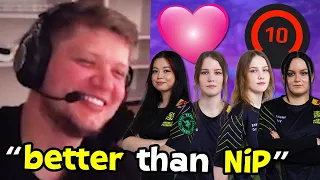 "BETTER THAN MAIN ROSTER" 😂 - s1mple Plays Level 10 FACEIT w/ Female NiP Squad | NEW DREAM TEAM!?