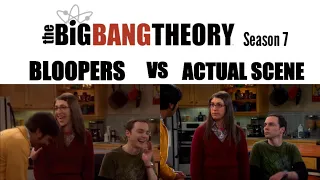 The Big Bang Theory Season 7 | Bloopers vs Actual Scene