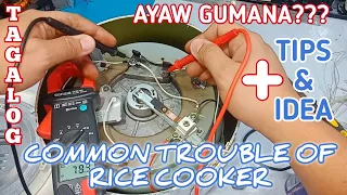 HOW TO TROUBLESHOOT, TEST AND REPAIR RICE COOKER || TAGALOG