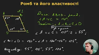 8Г1.1.6. Ромб та його властивості