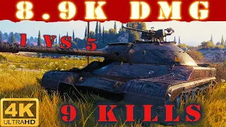 ✔️ T-22 Medium WoT ◼️ 8.9K Damage • 1 VS 5 • 9 Kills ◼️ WoT Replays gameplay