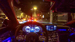 2019 Mercedes C63S 510HP NIGHT POV DRIVE Onboard (60FPS)