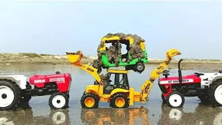 JCB 3dx Xpert 4wd | Mahindra ArjunNOVO 4wd| Eicher 485| Mahindra 275Eicher 242 Making Pond @ajjutoys