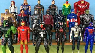 19 Action Figures Marvel and 4 NEW Spider-Man !!! Iron Man, Thor, Hulk, Thanos, Star-Lord, Venom