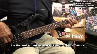 STATIC Bass James Brown Full Force Bass Guitar Lesson Tutorial @EricBlackmonGuitar