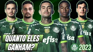 OS SALÁRIOS DOS JOGADORES DO PALMEIRAS ATUALIZADO 2023 ( RONY, DUDU, VEIGA, ENDRICK, ARTUR, ABEL )