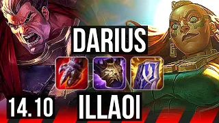 DARIUS vs ILLAOI (TOP) | 10 solo kills, Legendary, 500+ games | EUW Master | 14.10