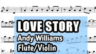 Love Story VIOLIN Sheet Music Backing Track Play Along Partitura