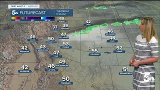 A touch cooler on Thursday with some clouds and isolated showers