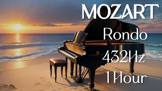 Peaceful Classical Piano - W. A. Mozart Rondo in A minor K 511 - 432Hz - In The Rain - 1 Hour